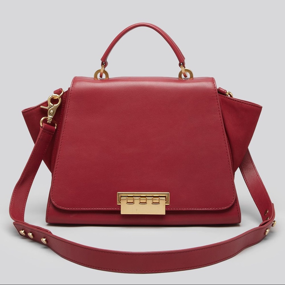 Zac Posen Satchel Eartha LARGE Leather Red Bag